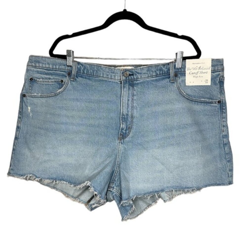 Abercrombie & Fitch 90s Relaxed Cutoff Denim Shorts Size 36/ 22